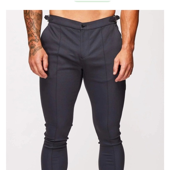 Brand new: legend London: PLAIN STRETCH TROUSER W/ SIDE CINCH - GREY 28” - Picture 3 of 9